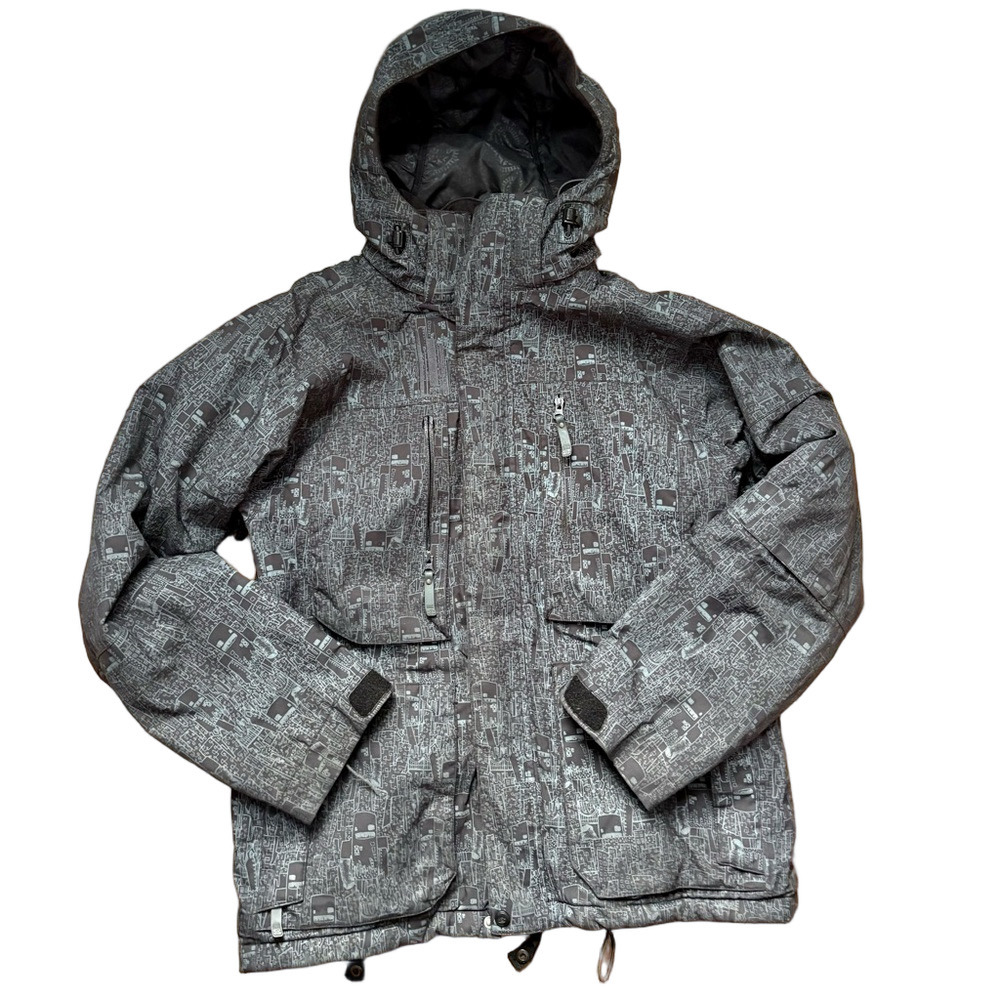 Billabong Men's Black Patterned Ski Jacket